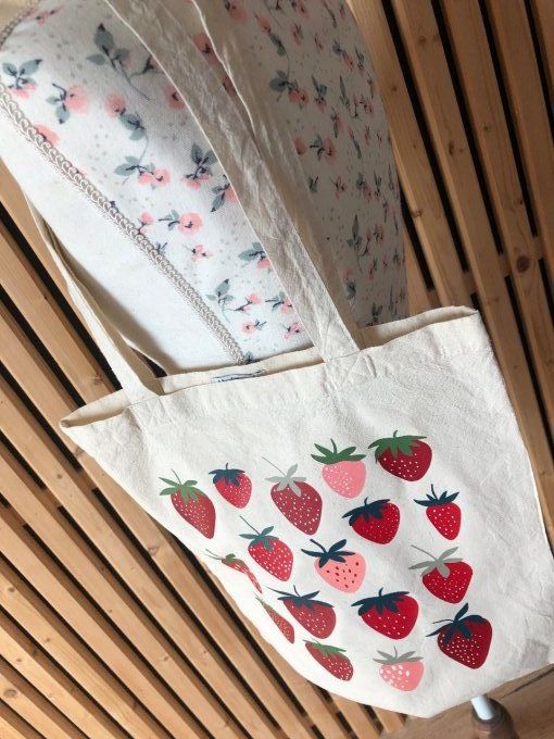 Tote bag fraises